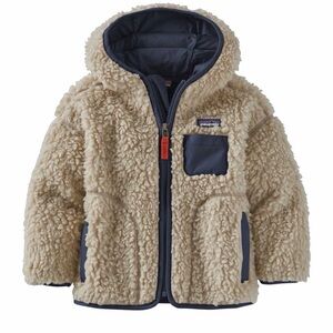 Patagonia Navy and Tan Fleece Jacket